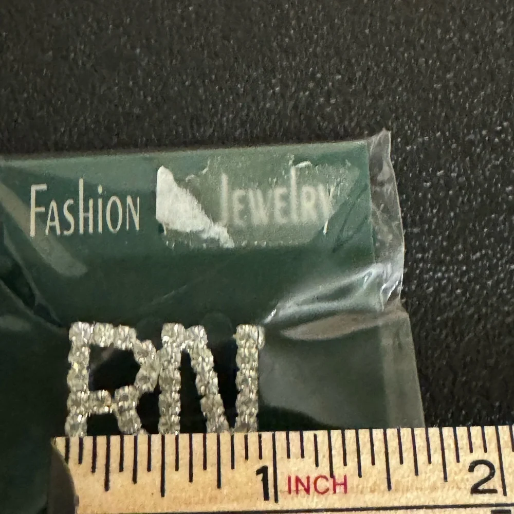 Fashion Jewelry Silver and Rhinestone RN Pin